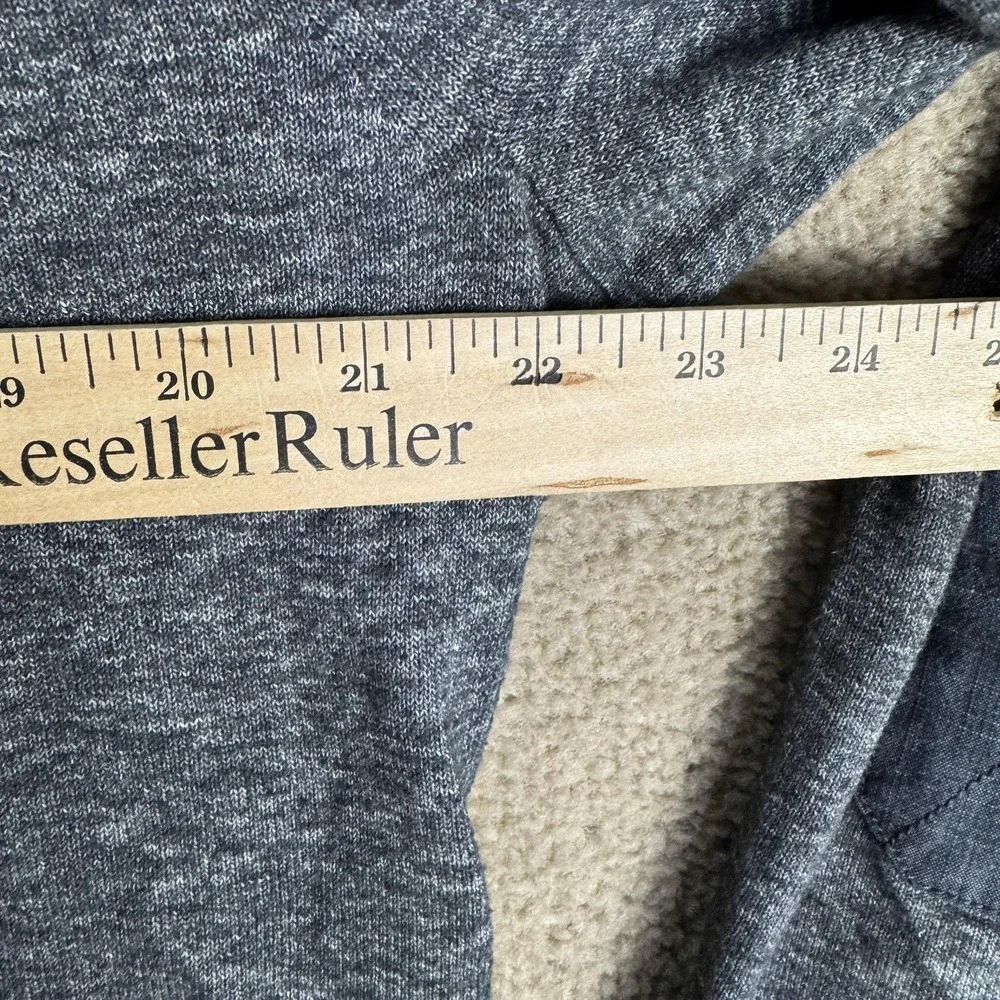 Banana Republic Sweatshirt Mens Large Navy‎ Cotton Crewneck Elbow Patch Pullover